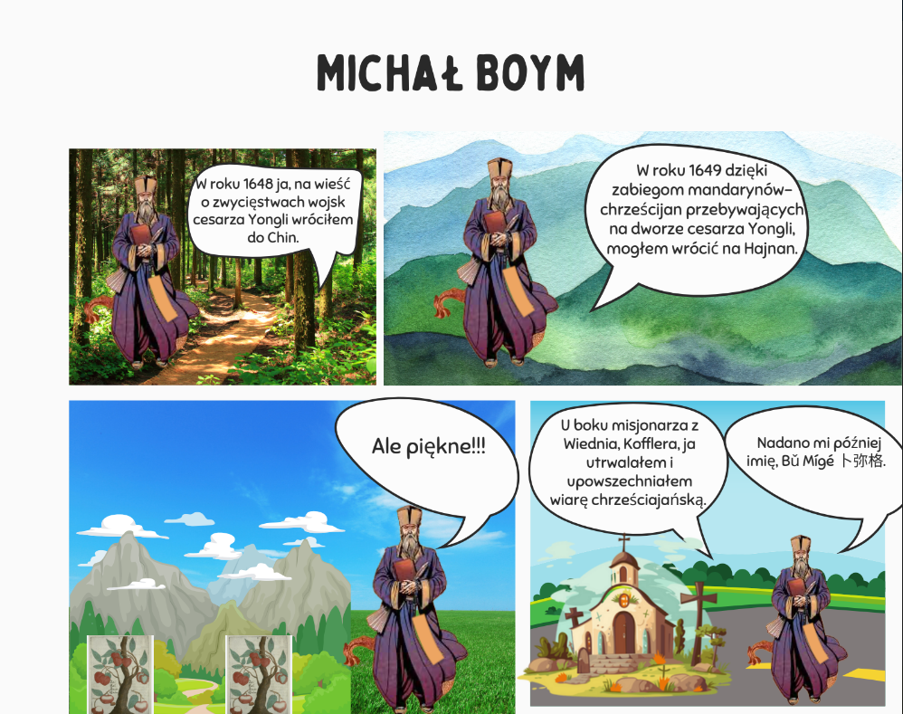 Konkurs szkolny na komiks o Michale Boymie