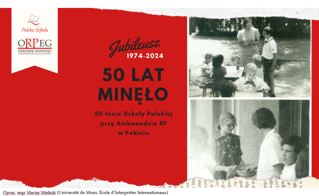 List gratulacyjny Dyrektora ORPEG dla Szkoły Polskiej im. Michała Boyma w Pekinie